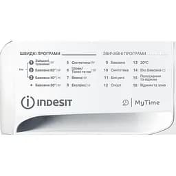 Пральна машина Indesit фронтальна, 6кг, 1000, A+++, 43см, дисплей, чорний люк, білий (OMTWSE61051WKUA) - мініатюра 7