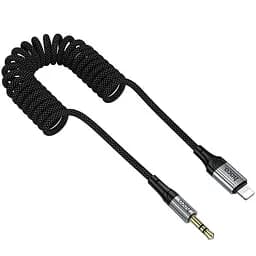 Аудіо кабель Aux Hoco UPA33A Nuevo Lightning to AUX 3.5 мм 1.5 м Black - мініатюра 7