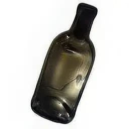 Стеклянная тарелка из сплюснутой винной бутылки Mazhura Vine коричневая (mz693442)