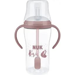 Поїльник з ручкою Nuk Perfect Match Learner Straw Cup з трубочкою 260 мл ведмідь (3954240)