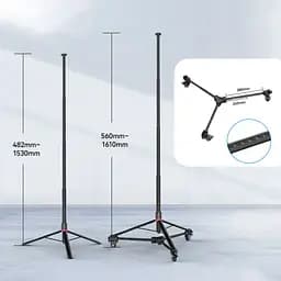 Штатив Ulanzi AT-03 Tripod Dolly Kit 1.6m Black [126315] - мініатюра 5