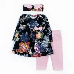 Комплект для дівчинки Fashion зріст 62 см (1 - 3 місяці) Malena Синій з рожевим