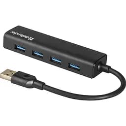 Хаб USB 3.0 -> 4xUSB 3.0 Black Defender
