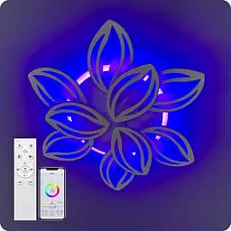 Люстра світлодіодна 517 Light 3color з пультом 180Вт Білий (02115) - мініатюра 9