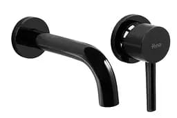 Змішувач для умивальника Rea Lungo black glossy + BOX прихованого монтажу REA-B4421, Чорний матовий - мініатюра 2