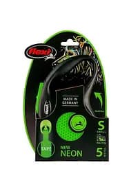 Повідець-рулетка Flexi New Neon для собак що світиться в темряві стрічка S зелений - мініатюра 2