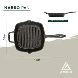 Сковорода Groenberg Nabro Pan Black 28x28 см 2 л (DAS303249) - мініатюра 7