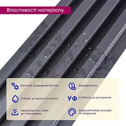 Рейка декоративна Wall Sticker WPC стінова 3000х160х23 мм Чорна SW-00001861 - мініатюра 4