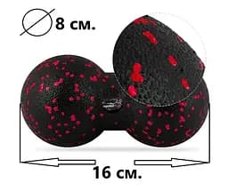 Набір м'ячів для масажу та йоги PowerPlay PP_4090 EPP (Комплект з 2 штук) Red (PP_4090_Red) - мініатюра 5