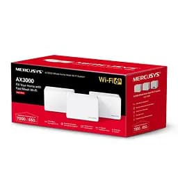Mercusys Маршрутизатор HALO H80X 3PK AX3000 3xGE LAN/WAN MESH - мініатюра 9
