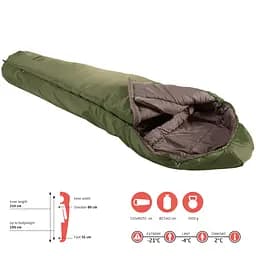 Спальний мішок Grand Canyon Fairbanks 190 -4°C Capulet Olive Left (340020) - мініатюра 2