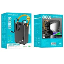 Зовнішній акумулятор Borofone BJ32 Terra fully compatible 80000mAh 22.5W чорний - мініатюра 4