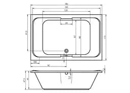 Ванна акрилова Rho Sobek 180x115 BB2800500000000 - мініатюра 2