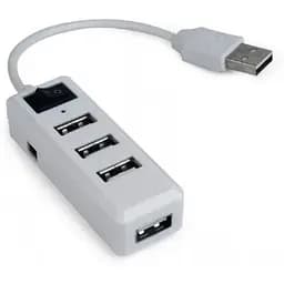 Хаб Usb Gembird UHB-U2P4-21, белый, Usb 2.0 - 4xUsb 2.0, кабель 15 см