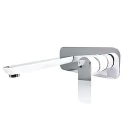 G1048-22 Змішувач для умивальника настінний литий гусак білий/хром Ø35 Gappo 1/8 Білий