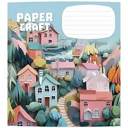 Тетрадь ученическая Paper craft Школярик 012-3354C-2 в косую линию 12 листов