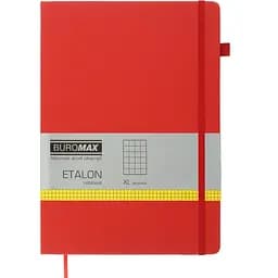 Книга записна Buromax Etalon в клітинку 295х210 мм червона 96 аркушів (BM.294160-05)