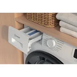 Пральна машина Indesit фронтальна, 6кг, 1200, A+++, 44.6см, дисплей, пара, інвертор, люк чорний, білий - мініатюра 6