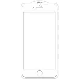 Захисне скло SKLO 5D (тех.пак) для Apple iPhone 7 plus / 8 plus (5.5) Білий / Біла підкладка
