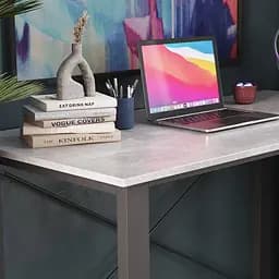 Письмовий стіл Ferrum-decor Драйв 750x1000x700 Чорний метал ДСП Бетон 32 мм (FRD-103365) - мініатюра 4