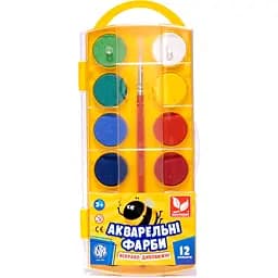 Фарби акварельні Школярик 12 кольорів (83216905-UA)