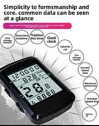 Велокомп'ютер акумуляторний GPS MB-003 LCD-2.4" підсвітка екрана (14 функцій) - мініатюра 6