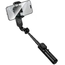 Монопод для селфі Hoco K90 Support axis smart+light Black - мініатюра 6