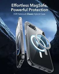 Прозорий чохол ESR HaloLock Classic Hybrid Case Clear Black для iPhone 16e (1A84200201) - мініатюра 2