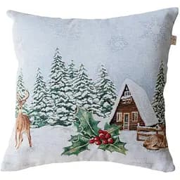 Подушка Прованс Squirrel олені  гобеленова з люрексом 45 x 45 см (41931)