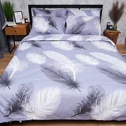 Комплект постільної білизни Moon&Star Бязь Gold Люкс Soft Plumes Сімейний 143х210х2 наволочки 2х70х70 - мініатюра 6