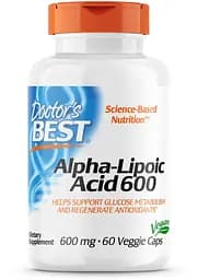 Натуральна добавка Doctor's Best Alpha-Lipoic Acid 600 mg, 60 вегакапсул
