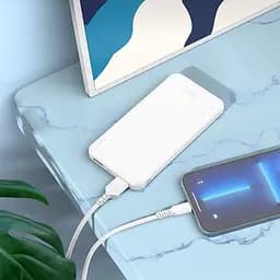 Зовнішній акумулятор Power bank HOCO J100 10000 mAh батарея заряджання Білий - мініатюра 4