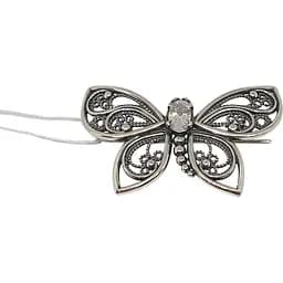 Серебряная брошь Ирий Бабочка с фианитами. 9532