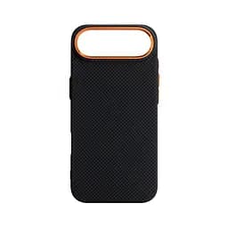 Карбоновый чехол для Apple iPhone 17 Air, LikeCarbon2 SE MagCase, черный, тонкий защитный чехол-панель из поликарбоната с магнитами N52, MagSafe, противоударный, совместим с беспроводной зарядкой, приподнятые края для защиты камеры