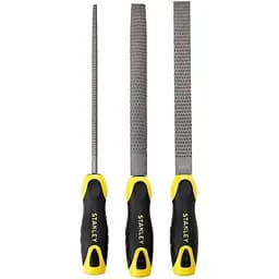 Набор рашпилей Stanley плоский полукруглый круглый 200 мм с драчевой насечкой 3 шт. (0-22-477)