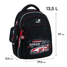 Рюкзак для початкової школи Kite Education 763S Speed Racer Чорний (K26-763S-2) - мініатюра 3