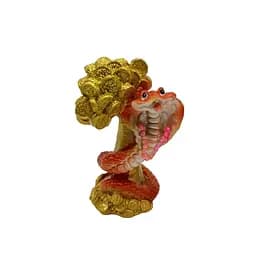 Сувенір керамічний Змія біля грошового дерева, 697, 8 см (В асортименті)