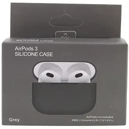 Силіконовий футляр для навушників AirPods 3 Сірий / Gray - мініатюра 3