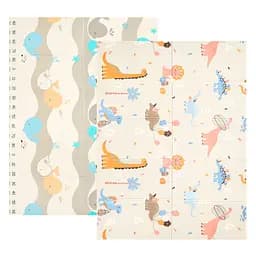 Детский двухсторонний складной коврик Poppet Динозаврики и Маленькие киты, 150х200х0,8 см (PP017-150H)