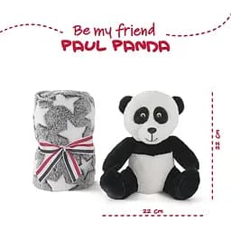 Плед Perletti Toys Paul Panda з м'якою іграшкою 120x80 см сірий/білий (P13070) - мініатюра 4