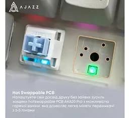 Клавиатура игровая механическая беспроводная Ajazz AK-820B PRO Black RGB Flying Fish Switch Hot-Swap 2.4G/Bluetooth/USB - мініатюра 8