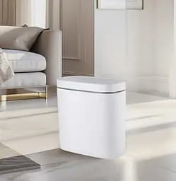 Відро для сміття сенсорне овальне Mixxus Flat-TC0109 White 9 л Білий (MI7074)  - мініатюра 3