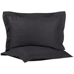 Наволочки Lotus Отель Сатин Страйп, 70х50+5 см, черные, 2 шт. (svt-2000022319362)