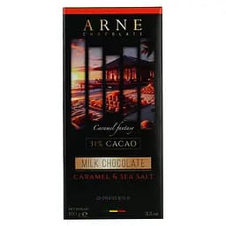 Шоколад молочний Arne 31% з карамеллю та морською сіллю 100 г