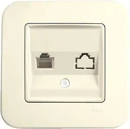 Розетка комп'ютерна VIKO Rollina кремовий (90421032)