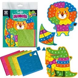 Набір для творчості зі плюшевою мозаїкою Vladi Toys Лев та Крокодил, VT4511-18