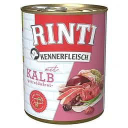 Влажный корм для собак Rinti Kennerfleisch с телятиной 800 г беззерновой полнорационный корм из 70% мяса
