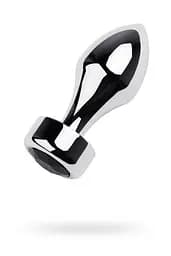 Металлическая анальная пробка Toyfa Metal 10.8 см (черный)