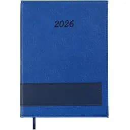 Щоденник датований Buromax Prestige 2026 A5 штучна шкіра синій (BM.21147-02)