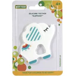 Прорезыватель силиконовый Baby Team Слоник (4020)